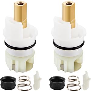 RP25513 faucet stem assembly Replacement Kit for two handle faucet repair kit with RP24096 Cartridge RP4993 Seats Springs RP24097 1/4 Turn stop, 2 Pack
