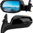Left Driver Side Rear View Mirror Replacement for Honda HR-V HRV 2016-2022 - Rearview Mirrors Assembly with 6Pins, Electric Adjustment, Turn Signal Light, Heating, Black