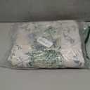 Square Tablecloth 55 x 55 Inch - Vintage Beige Linen Look Table Cloth - Machine Washable Farmhouse Pastoral Water Resistant Table Cover, Picnic, Indoor Kitchen Outdoor & Dining, Blue Floral Flower