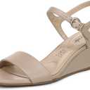 LifeStride Sawyer Strappy Sandals 8W (Beige, M)