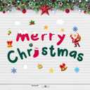 TZnponr 32 White Christmas Garage Door Decorations Magnetic Stickers Reusable Holiday Decorations