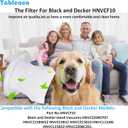 HNVCF10 Replacement Filters, Compatible with Black and Decker Dustbuster Hand Vacuums HNVC215B10, HNV215B12, HNVC215BW52, HNVC115J06, HNVC115B22, HNVC220BCZ01, HNVC220BCP07 Filter (6 Pack)