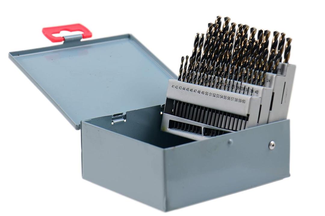 Shars #1 - #60 135 60 Pcs HSS Heavy Duty Black & Gold Finish Jobber Drill Set 404-2932 P)