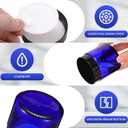Norme 12 Pcs 4 oz Glass Jars with Lids Leakproof Round Airtight Empty Cosmetic Jars with Inner Liners Lid for Storing Lotions Powder Ointments Candle Making Tins (Blue,Black)
