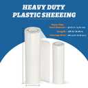 Carpet Protection Film 36" x 200' – Heavy-Duty self-Adhesive Plastic Floor and Carpet Runner, Strong Tear-Resistant Protection Film, Easy to Apply and Remove