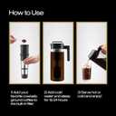 Takeya Glass Cold Brew Coffee Maker for Iced Coffee, Airtight Pitcher, Premium Quality, 2 Quart, Black Lid and Handle