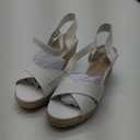 DREAM PAIRS Espadrille Dressy Wedge Sandals, Women's Platform Sandals Casual Summer, Comfortable High Heeled Wedges with Adjustable Buckle (6.5, White-pu)