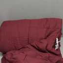 COHOME Quilted Queen Size Comforter - All-Season Down Alternative Duvet Insert - Luxury Hotel Winter Warm Burgundy Comforter with Anti-Clump Tech & 8 Tabs -Reversible88"x88"