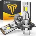 Termitor Latest H7/H7LL Bulbs, 50,000LM 900% Brightness, 6500K White Super Bright, 1:1 Halogen Size, 6500 Cool White H7 Fog Lights, No Adapter Required, Easy Install, Non-Polarity, Pack of 2