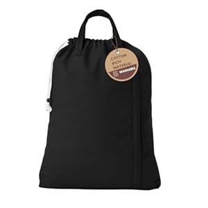 LFH Home Cotton Canvas Large Laundry Bag with Handle, Heavy Duty Drawstring Closure Washable Laundry Bags, School Travel, Home, Hotel, College Dorm, Organizer Sack, Toys Clothes 24x36-Beige