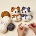 JueRum Cat Crochet Kit for Beginners Step-by-Step Video Tutorials for Every Round, 40% Extra Easy Yarn, Complete Amigurumi Starter Kit for Adults & Teens, Perfect Beginner Crochet Gift