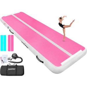 6.6 ft Double faced Inflatable Gym Mats 4'' Thick Air Mat Tumble Track for home/ gymnastics/ cheer/ tumbling 6.6 ft Double faced Inflatable Gym Mats 4'' Thick Air Mat Tumble Track for home/ gymnastics/ cheer/ tumbling