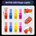 28 Pack Valentines Day Gifts for Kids ,Space LED Finger Lights with Valentine Cards Exchange Gifts School Classroom Prizes Valentines Day Gifts Valentine Party Favors for Kids Boy Girl