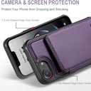 Vinich for iPhone 17e / 16e Wallet Case with Card Holder, RFID Blocking Credit Slots Kickstand Shockproof Phone Cover Fit for iPhone 16e & 17e 6.1" Purple