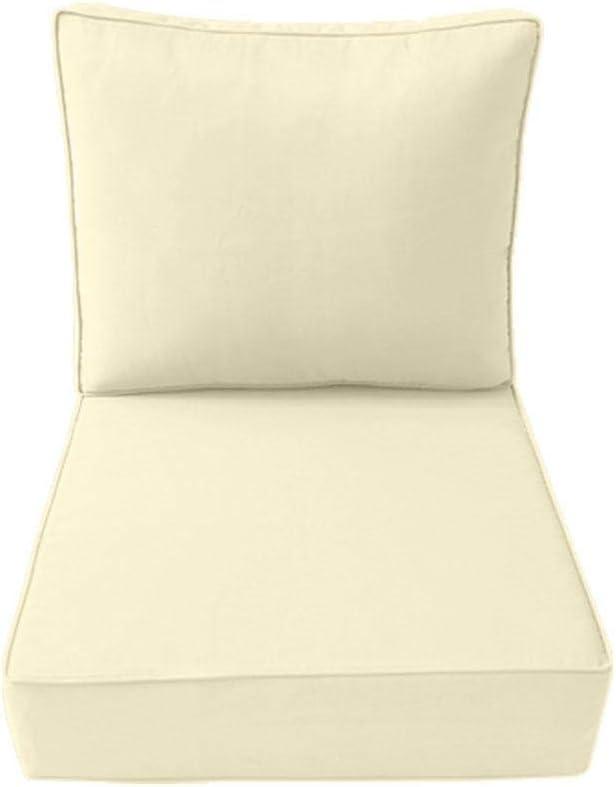 *Cover ONLY*-Outdoor Deep Seat Backrest Pillow Slipcover Piped Trim Medium-AD005