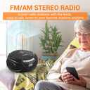 Gelielim Portable CD Players for Home, CD Boombox with AM/FM Stereo Radio, Bluetooth, USB, SD Card, MMC Drive, Aux-in, Headphone Jack,LCD Display, Boom Box CD Player AC/Battery Operated Black