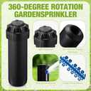 4 Pack Sprinkler Heads with Screwdriver Set, 5000 Gear Drive In-Ground Rotor Heads,3/4 Inch Pop-Up Lawn Garden Irrigation Sprinkler System, 25° to 360° Pattern, 25-50ft Spray Distance