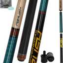 Heavy Hitter Jump Break Pool Cue 20oz 21oz 22oz 23oz 3-Piece Pool Stick Extra Hard Bakelite Tip for Explosive Breaks and Effortless Jumps (Blue)