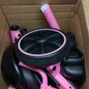 KRIDDO 2-in-1 Toddler Tricycle for Ages 18 Months to 5 Years Old - Extended Push Handle for Effortless Push, Gift Trike for Toddler 3 to 5 Year, Kids Tricycle with Foldable Front Footrest, Pink