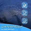 Preboun 1 Pcs Thermal Poncho Wearable Hooded Blanket Winter Poncho Wearable Sleeping Bag Water Resistant Windproof for Men Women (Navy Blue)