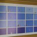 Modern Blue Wall Art, Minimalist Summer Grid Swimming Pool Canvas Wall Decor Painting, Mid Century Aesthetic Artwork Print Pictures for Living Room Bedroom Bathroom Decor 16x24 Inch Wood Framed