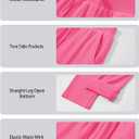 MAGCOMSEN Women's Velour Pants Soft Velvet Straight Leg Sweatpants Elastic Waist Warm Lounge Pant with Pockets (Pink, M)