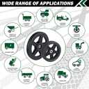 CheeMuii 2 Pack 8" and 2 Pack 12" Lawn Mower Wheels Total 4 Pcs Push Mower Wheels with Bolts and Lock Nuts Kit Fit for Most Standard push Lawn Mowers/Generator/Garden Tiller/Handtruck