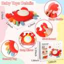 2 x Crawling Crab Baby Toys 6-12 Months - Projection Musical Toys for Babies 0-6 6-12 Months Infant Tummy Time Toys to Sleep Aid Soothers Baby Toys 3 4 5 6 7 8 9 10 11 12 Months Girls Boys Birthday Gifts