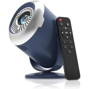 Mini Projector with WiFi and Bluetooth, Native 1080P 4K Support Portable Projectors for iPhone, Electric Focus and 180 Rotating, 170 Proyector for Home Theater, for Phone/HDMI/USB/TV Stick