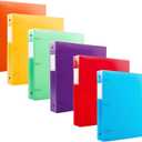 Filexec 50003-6492 6492, 1" Frosted Ring Binder, Set of 6, 6 Assorted Colors, Blueberry, Strawberry, Grape, Lime, Lemon, Tangerine