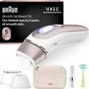 Braun IPL Skin iExpert, at Home Laser Hair Removal, Permanent Visible Hair Reduction, with Free App, Smart IPL, Vanity Case, Venus Razor, 2 Smart Heads, Facial Trimmer, PL7219 (White/Bronze New)