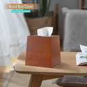 Tissue Box Cover,Wooden Tissue Box Holder,Farmhouse Style,Wood Tissue Box Cover Rectangle,Tissue Box,for Bathroom,Kitchen,Bedroom,Dining Table,Office (Red Walnut Color)