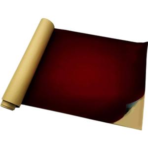 17.7 by 100 Inches Self Adhesive Velvet Roll,Adhesive Velvet Fabric for Jewelry Display cabinets (Dark Red)