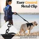 rabbitgoo Escape Proof Dog Harness, Soft Padded Full Body Pet Harness, Reflective Adjustable No Pull Vest with Lift Handle and Leash Clip for Large Dogs Walking Hiking Training, M, Black