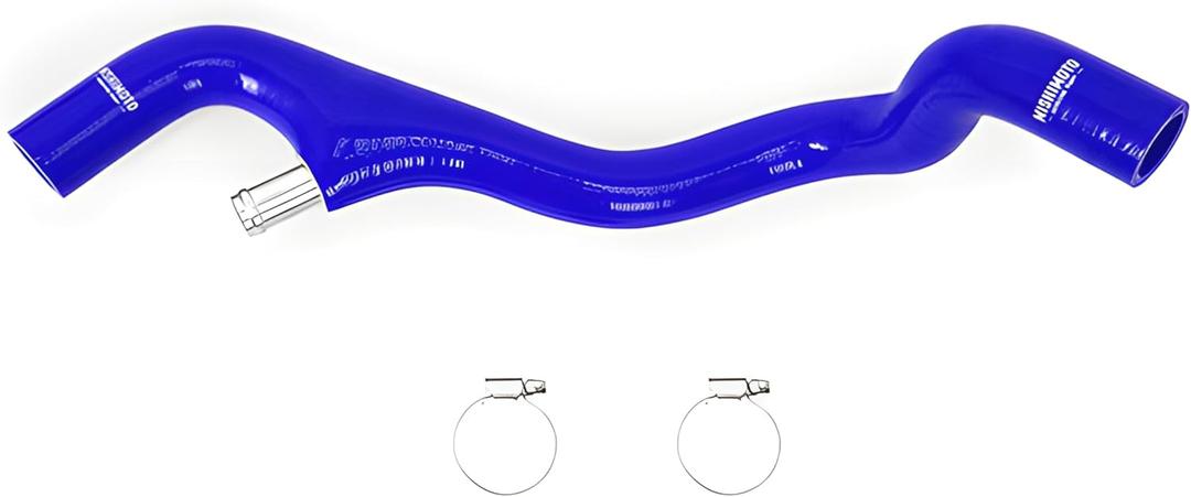 Mishimoto MMHOSE-F2D-05EBL Lower Overflow Hose Compatible With Ford 6.0 Powerstroke 2005-2007 Blue