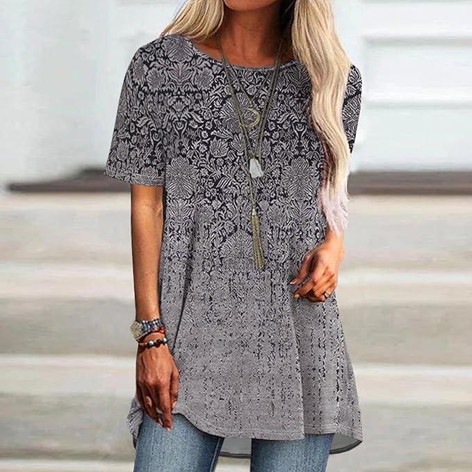 Essential Pack Women's Crew Neck Tee Soft Lightweight Summer Basic Short Sleeve Top for Daily Wear Blue, Large