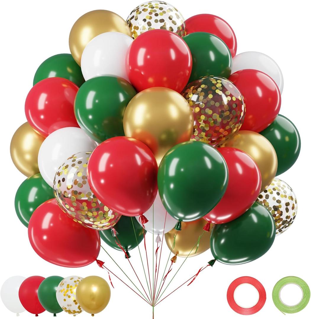 Christmas Holiday Grinch Balloons Red Gred And Gold