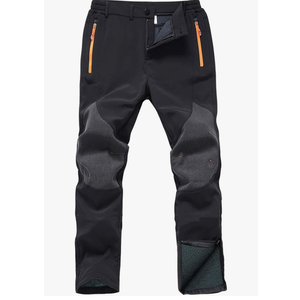 Gash Hao Mens Snow Ski Waterproof Softshell Snowboard Pants Outdoor Hiking Fleece Lined Zipper Bottom Leg, Size 32x32