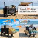 Golabs Collapsible Wagon Cart, 560lbs Load, 280L Heavy Duty Foldable Cart