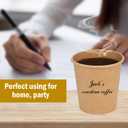 Vumdua 500 Pcs 6 oz Kraft Paper Cups - Disposable Paper Cups Hot Cold Beverage Drinking Cup for Coffee, Water, Tea, Juice, Espresso & Cortado