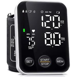 Oklar Blood Pressure Monitor Upper Arm Monitors for Home Use BP Machine Sphygmomanometer with 2x120 Reading Memory Adjustable Arm Cuff 8.7"-15.7" Large Display with LED Background Light Storage Bag Oklar Blood Pressure Monitor Upper Arm Monitors for Home Use BP Machine Sphygmomanometer with 2x120 Reading Memory Adjustable Arm Cuff 8.7"-15.7" Large Display with LED Background Light Storage Bag