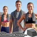 Honoson 30 Pack Cooling Towels 27"x16" Microfiber Neck Cooling Towel with Pouches, Reusable Sports Towel for Gym Running Golf Workout Outdoor Heat(Dark Grey)