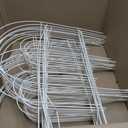 FOREHOGAR Decorative White Garden Fence Border 18in X50ft Outdoor Metal Wire Garden Fencing Flower Bed Folding Fences Panel Patio Edging Landscape for Yard