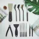 24Pcs 3D Printer Tools Kit, 3D Printer Accessories Removal Tools Includes Nozzle Cleaning Kit, Putty Knife Scraper, Brushes, Tweezers, Diamond Files for 3D Prints Cleaning Finishing