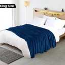 Utopia Bedding Navy Fleece Blanket King Size Lightweight Fuzzy Soft Anti-Static Microfiber Bed Blanket (90x102 Inch)