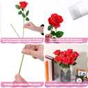 72 Pcs Red Roses Artificial Flowers Bulk, Realistic Long Stem Fake Silk Roses Bouquet Fake Red Rose for Valentine's Day Mother's Day Wedding Centerpieces Bridal Bouquet Party Home Decor