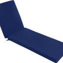 Chaise Lounge Cushions Outdoor - Waterproof and Fade Resistant Sun Lounger Replacement Cushions - Patio Lounger Pads with Removable Cover for Pool, Deck, Lawn, 80 x 26 x 3 Inch, Navy