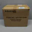 ABHENG 100 Pack Clothes Hangers, Non Slip Plastic Coat Hangers, Space Saving Hangers, Heavy Duty, Hanging Dry Wet Clothes, 16.4" x 8.3", White, UAPY05100W