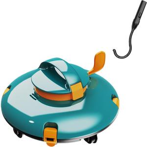 LVKE L1 Cordless Robotic Pool Cleaner, Pool Vacuum for Above Ground Pools with Obstacle-Crossing, 70 Mins Runtime, 40W Powerful Suction, Auto-Parking, Ideal for Flat Pools up to 38 Feet, Orange