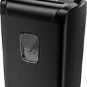 Bonsaii 14-Sheet Paper Shredder for Home Office Use, 10-Minute Cross Cut Shredder with 5.5 Gallons Bin, P-4 High Security Heavy Duty Office Shredder Shred CD/Credit Card (Dark Black)
